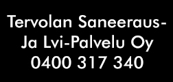 Tervolan Saneeraus- Ja Lvi-Palvelu Oy logo